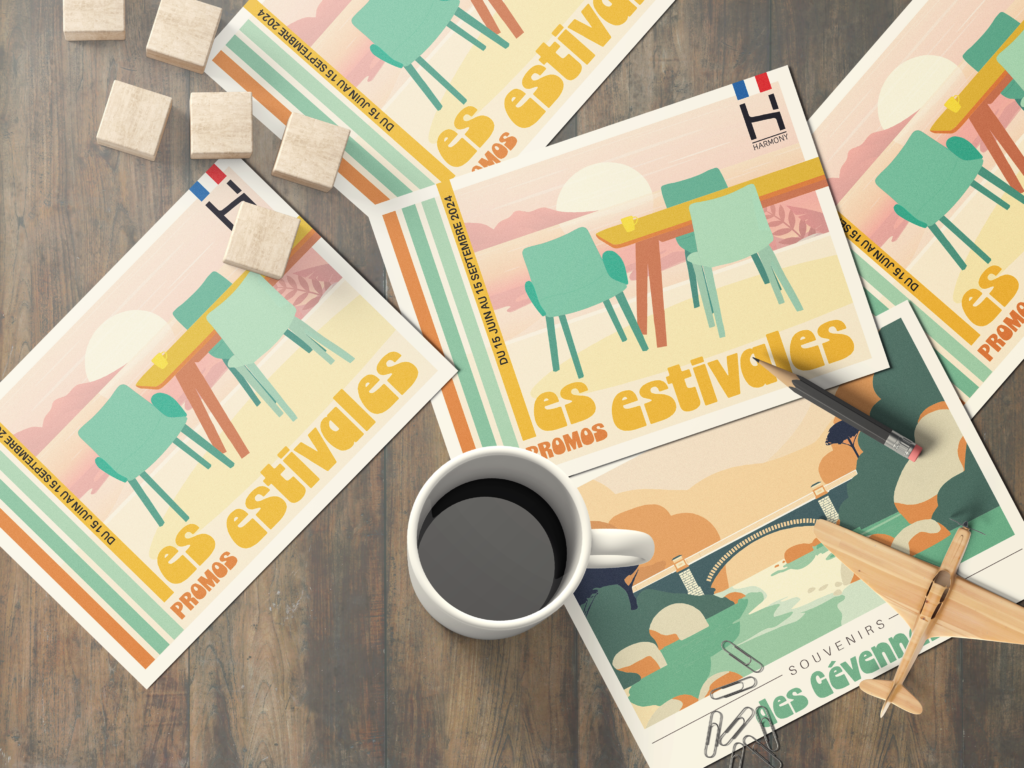 Carte postale promotions estivales Harmony